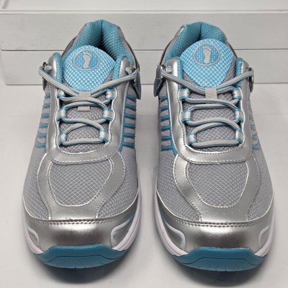 ORTHOFEET 973 Bio Fit Verve 11.5 Turquois Gel Tie-less Orthotic Comfort Sneakers - Picture 3 of 9